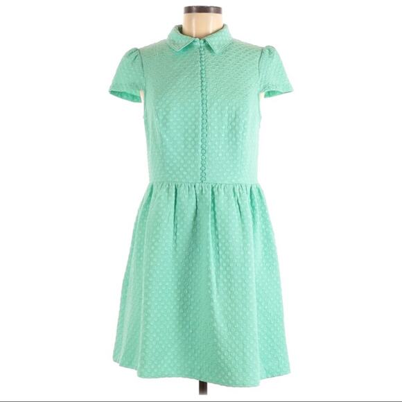 Kensie Cap Sleeve Swiss Dot Casual Button Up Dress - Picture 1 of 3